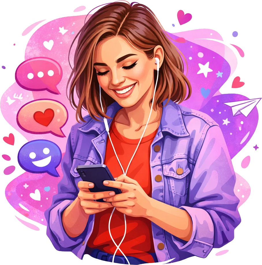 Online chat with woman